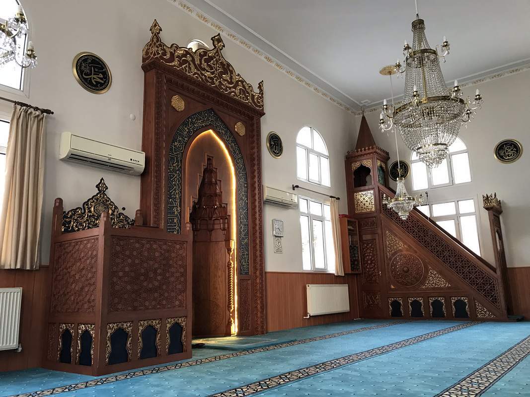 HAMLE cami mukarnas,ahşap vaiz kürsüsü,ahşap pencere kepengi,müezzinlik,kündekari müezzinlik